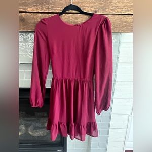 New Altar'd State Open Back Dress Women's Size Small 4-6 Color Wine